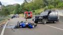 Terenzo, scontro tra auto e moto: un ferito grave