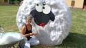 A Borghetto i balloni di fieno diventano simpatici animali grazie a Loredana