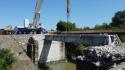 Soragna, nuovo ponte sullo Stirone sulla provinciale 12: demolito il vecchio manufatto circolazione garantita grazie al ponte provvisorio in ferro (ponte Bailey)