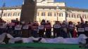 Sciopero per Gaza, la Cgil a Montecitorio con il lutto e barche di carta: "Basta genocidio"