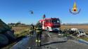 Auto contro trattore, un morto nel Vercellese