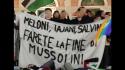 Cartello contro governo 'farete fine di Mussolini', polemiche