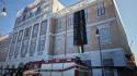 Striscione 'Free Palestine' compare su palazzo storico Trieste