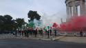 Presidio per le remigrazione ad Ancona, tricolori e fumogeni