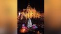 Milano, festa in piazza Duomo per l'accensione dell'albero di Natale