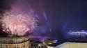Sanremo, fuochi d'artificio sul mare