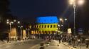 Il Colosseo illuminato con i colori della bandiera Ucraina
