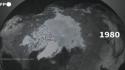 La mappa animata del Polo Nord con lo scioglimento dei ghiacci marini artici