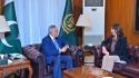 Ministro esteri Pakistan incontra l'incaricata d'affari Usa Baker