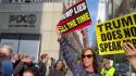 New York, manifestanti anti-Trump fuori dal Palazzo di Vetro