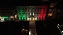 Giorno del Ricordo, la facciata di Palazzo Madama illuminata con il Tricolore