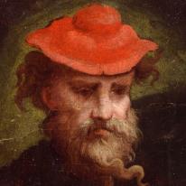 MOSTRA DOSSIER. Ritratto di uomo con berretto rosso in dialogo con San Giovanni Battista