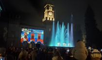 Piazza Verdi si colora con "Fontane luminose"
