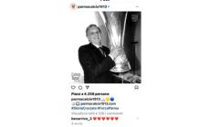 Parmacalcio 1913 ricorda l'ex patron mentre solleva la Coppa Uefa: oltre  5000 like