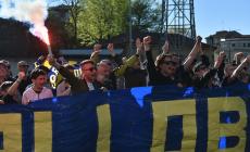 Quasi cento tifosi incitano il Parma al Tardini in vista del match di domani sera a Brescia