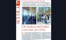(Oggi in edicola) Gli studenti del Galilei ciceroni per le Giornate del Fai