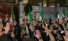 Ramelli: corteo finito con il solito  rito del  "presente"  e del  saluto romano