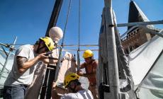 Battistero, smontato il torrino - Video