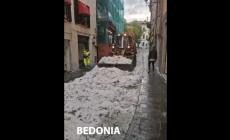 Bedonia: ruspa in strada dopo la grandinata. Maltempo anche a Tarsogno e Compiano - Video 