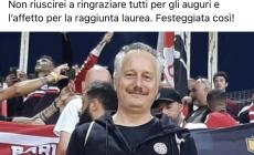 C'e' la partita del Bari, si laurea online in autogrill prima di arrivare al Tardini