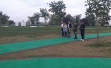 Taglio del nastro per la nuova pista ciclopedonale nel parco Baden Powell