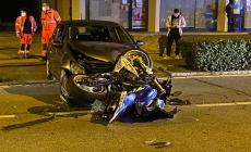 Colorno, scontro fra un'auto e una moto