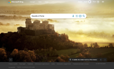 Oggi Bing dedica la homepage a Parma, con un'immagine del castello di Torrechiara
