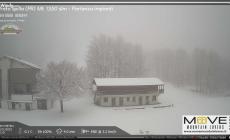 Pratospilla: la webcam "svela" la prima neve della stagione 