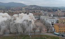 Langhirano, guarda la sequenza della demolizione dell'ex Galbani  nel filmato ripreso dal drone
