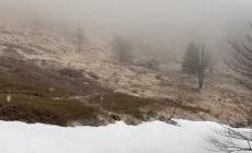 Primavera da incubo:  questa mattina neve in quota  nella zona di Capanna Braiola (Lagdei)