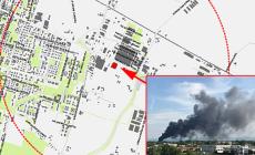 Nuova ordinanza post incendio: fino a martedì nel raggio di 1,4 Km finestre chiuse e evitate di passare nella zona (Più altri divieti) -La mappa e l'ordinanza completa