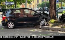 Viale dei Mille, auto contro un albero. Ferito il conducente - Video