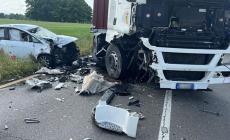 Incidente a Rimale di Fidenza: coinvolti un'auto e un camion. Traffico in tilt 