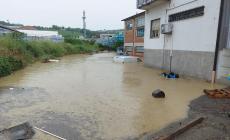 Nubifragi nel Reggiano: voragine in strada a Ligonchio, quattro sfollati a Scandiano per un canale esondato 