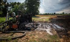 Incendio di sterpaglie  a  Malandriano messo in sicurezza dai vigili del fuoco