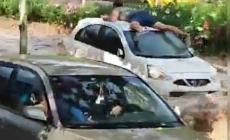 Alluvione  a Saragozza,  l'impressionante scena dell'acqua che trascina auto e persone - Video