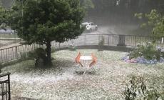 Potente grandinata a Tarsogno questa mattina