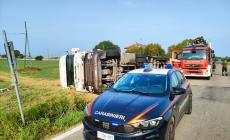 Camion fuori strada a Carzeto di Soragna: un ferito. Auto esce di strada vicino a Langhirano