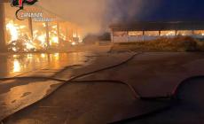 Rogo in un'azienda agricola di Castelnovo Sotto, in fumo 4.000 rotoballe