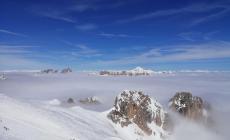 In Marmolada torna la neve, termometro a -3 gradi
