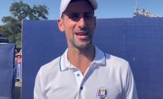 "Nole" Djokovic (a gazzettadiparma.it): "Ryder Cup, uno degli eventi sportivi pi&ugrave; grandi al mondo, bello essere qui" (Videointervista)