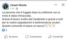Cesari: "Preso il pirata della strada di sabato..."
