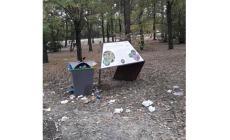 Il cartello dice " il polmone verde del Campus" ma intorno &egrave; solo spazzatura