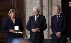 A Mariella Amoretti le insegne di Cavaliere del Lavoro. «Che emozione ricevere i complimenti del Presidente»