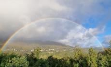 Tarsogno: dopo le violente piogge spunta l'arcobaleno