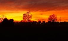 Parma, un tramonto da incorniciare