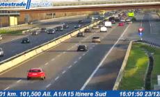 A1,  incidente tra Fidenza e il bivio per l'A15: coda di 4 chilometri