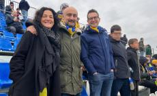 950 ultras crociati nella curva ospiti del Rigamonti di Brescia. Con loro anche il sindaco di Parma Michele Guerra