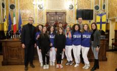Le campionesse del Pole & Aerial World Cup 2023 in Municipio