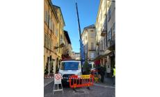 Lavori scenografici in via XXII Luglio- Foto